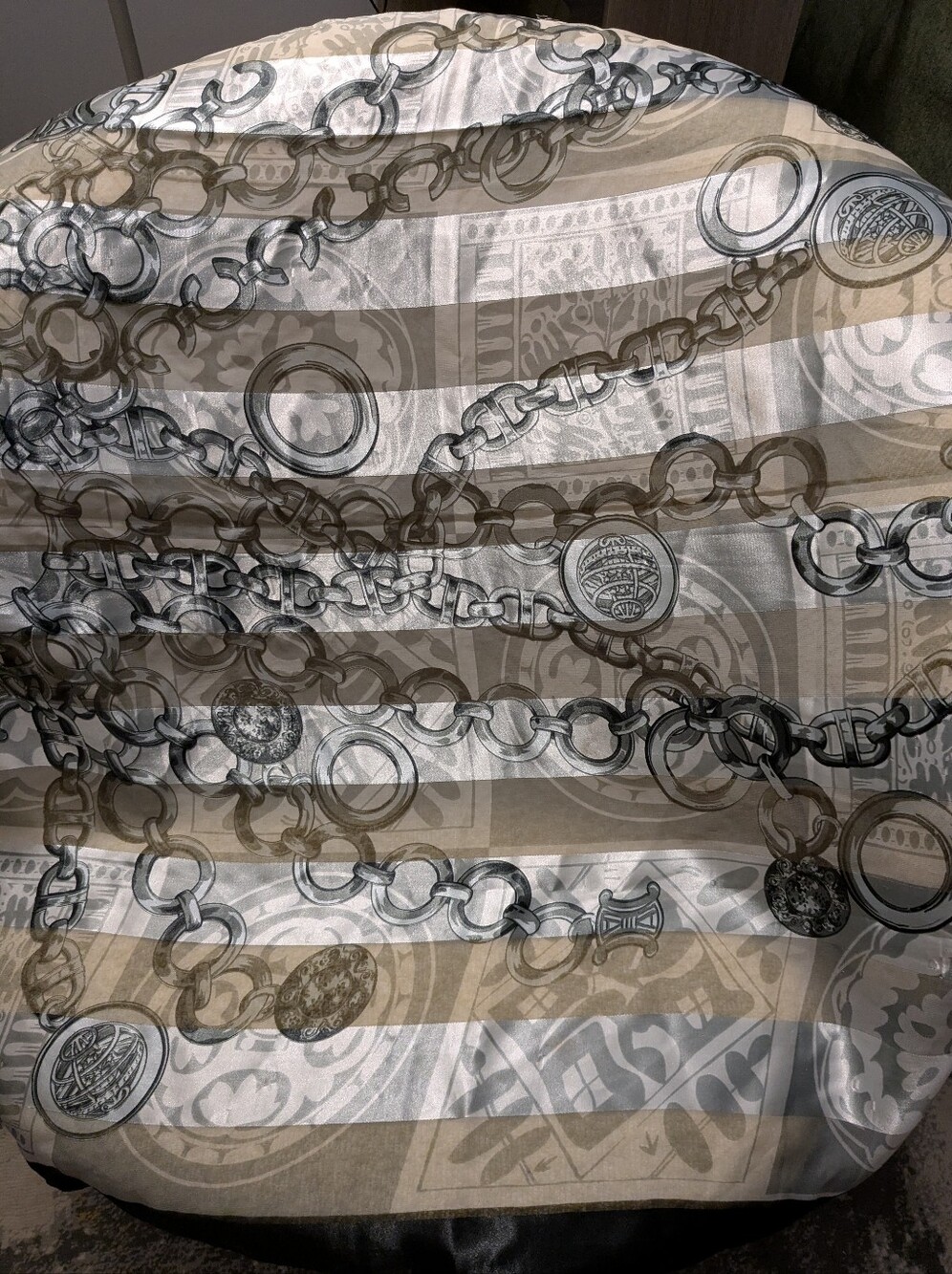 Chain Link Print Square Scarf Shawl Wrap 40 x 38